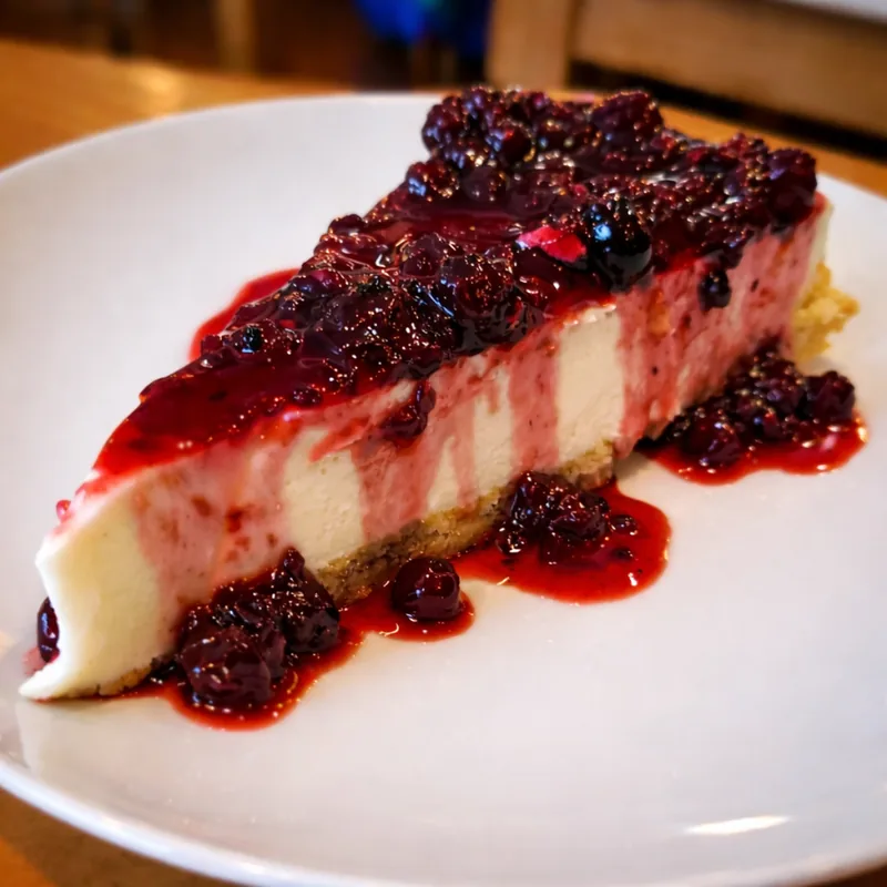 Cheesecake de frutos vermelhos no MENOSUM, Massamá